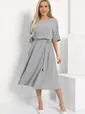 Платье Мерседес (серое) П12673-30