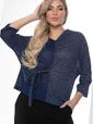 Блуза "Стильный замысел" (синяя) Б9087