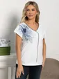 Блуза Капли росы (бело-голубая) Б15564-18М