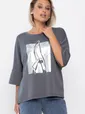Блуза Фауст (серая) Б14203-20М