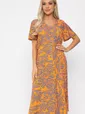 Платье Иоланда (оранжево-синее) П13677-5М