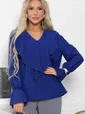 Блуза шифоновая Вэнси (синяя) Б15023-8М