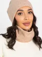 Комплект шапка шестиклинка и снуд (бежевый) ШШС3-23М