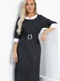 Платье Нежный акцент (черно-белое) П12829-18М