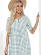 Платье Лето в клетку (мята) П10193