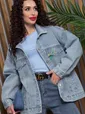 Жакет джинсовый Милана (серо-голубая) Б13370-4М