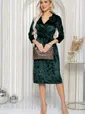 Платье Зимняя роза (зеленое) П12193-35