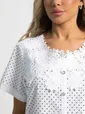 Блуза Вологодские кружева (белая) Б15565-18М