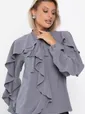 Блуза Дыхание осени (серая) Б14186-5М