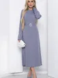 Платье макси (серое) П8576