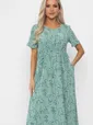 Платье Цветы лета (мятное) П13785-18М