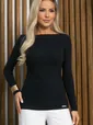 Блуза Грация (черная) Б13047-44М
