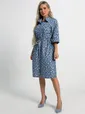Платье хлопковое Стоун (сине-белое) П15449-4М