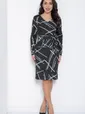 Платье Альмерия (черно-серое) П12499