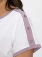 Блуза Чарли (бело-сиреневая) Б13802-20М
