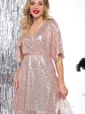 Платье "Блестящий дебют" (розовое шампанское) П8027