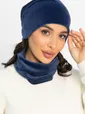 Комплект шапка шестиклинка и снуд (синяя) ШШС6-23М
