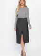 Юбка на запах Селеста (темно-серая) Ю14500-19М