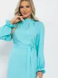 Платье Яркий акцент (голубое) П12963-36М
