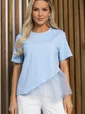 Блуза Нежный взгляд (голубая) Б13298-7М
