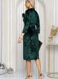 Платье Зимняя роза (зеленое) П12193-35