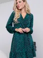 Платье "Мелания" (лео/грин) П7036