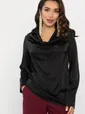 Блуза Шелковая сказка (черная) Б14379-33М