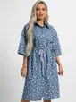 Платье хлопковое Стоун (сине-белое) П15449-4М