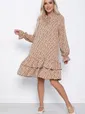 Платье Осенняя симфония (бежевое) П10936