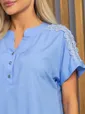 Блуза Колокольчик (голубая) Б13406-18М