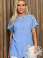 Блуза Колокольчик (голубая) Б13406-18М