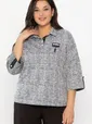Блуза Лариса (серая) Б14312-18М