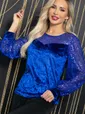 Блуза Жизель (синяя) Б11860