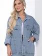 Жакет джинсовый Хлоя (серо-голубая) Б13369-4М