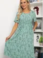 Платье Цветы лета (мятное) П13785-18М