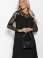 Платье Кружевная нежность (черное) П11398