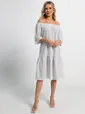 Платье с поясом Дафна (белое) П15522-8М