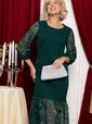 Платье с кружевом Властилина (зеленое) П14732-48М