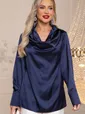 Блуза Шелковая сказка (сапфир) Б14381-34М