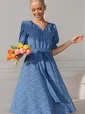Платье Лагуна (голубое) П13443-45М