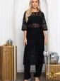 Платье-туника кружевное Ортея (черное) П14594-10М