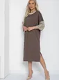 Платье Уютный шик (коричневое) П11147