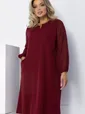 Платье Яркое пламя (бордовое) П12618-25