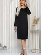 Платье Дефиле (черное) П12216-25