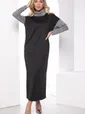 Платье "Мишель" (грей/блэк) П7985