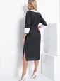 Платье Нежный акцент (черно-белое) П12829-18М