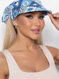 Косынка с козырьком на резинке (мозаика/голубая) ККР02
