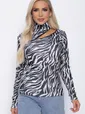 Лонгслив Зебруша (черно-белый) Б11037