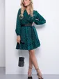 Платье "Мелания" (лео/грин) П7036