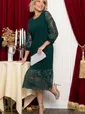 Платье с кружевом Властилина (зеленое) П14732-48М
